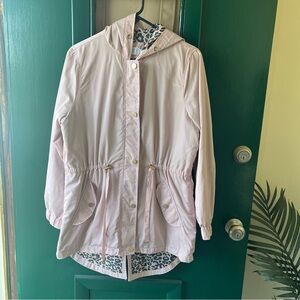 Time and Tru Blush and Black Animal Print Jacket